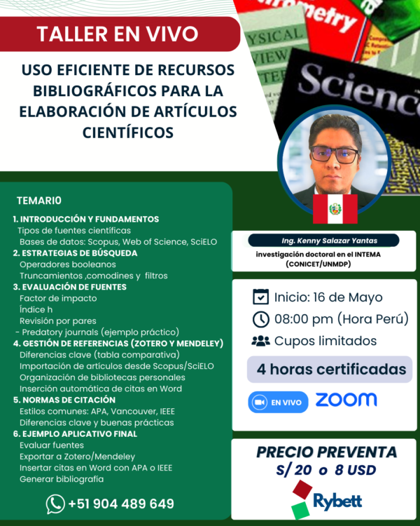 Uso eficiente de recursos bibliográficos para la elaboración de artículos científicos